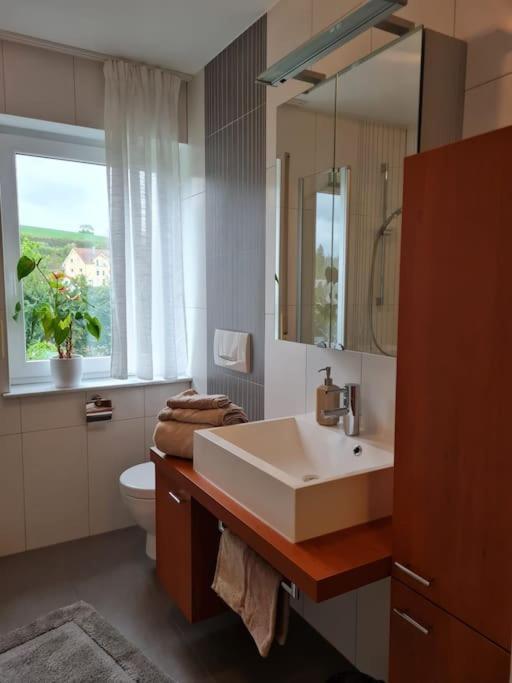 באד מרגנטהיים Ferienwohnung Panoramablick מראה חיצוני תמונה